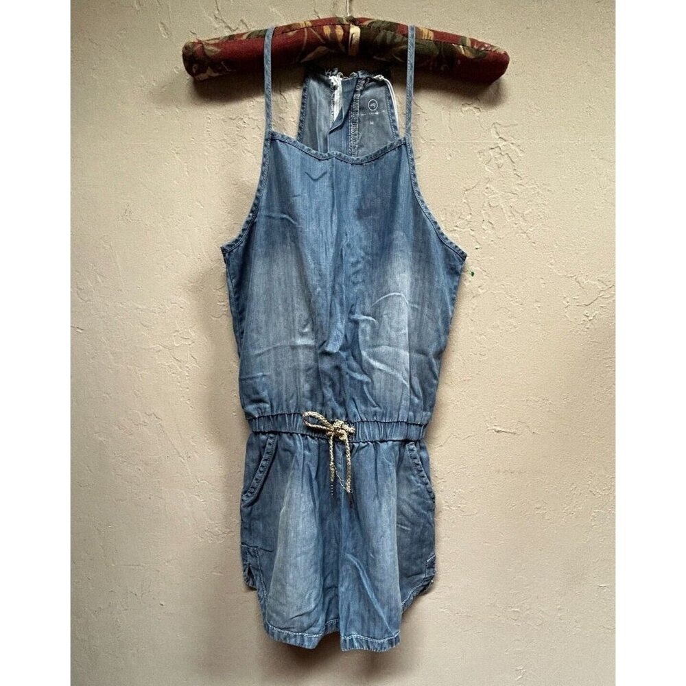 AG-ED Adriano Goldschmied Kids Denim Sleeveless Romper Size Medium Blue New